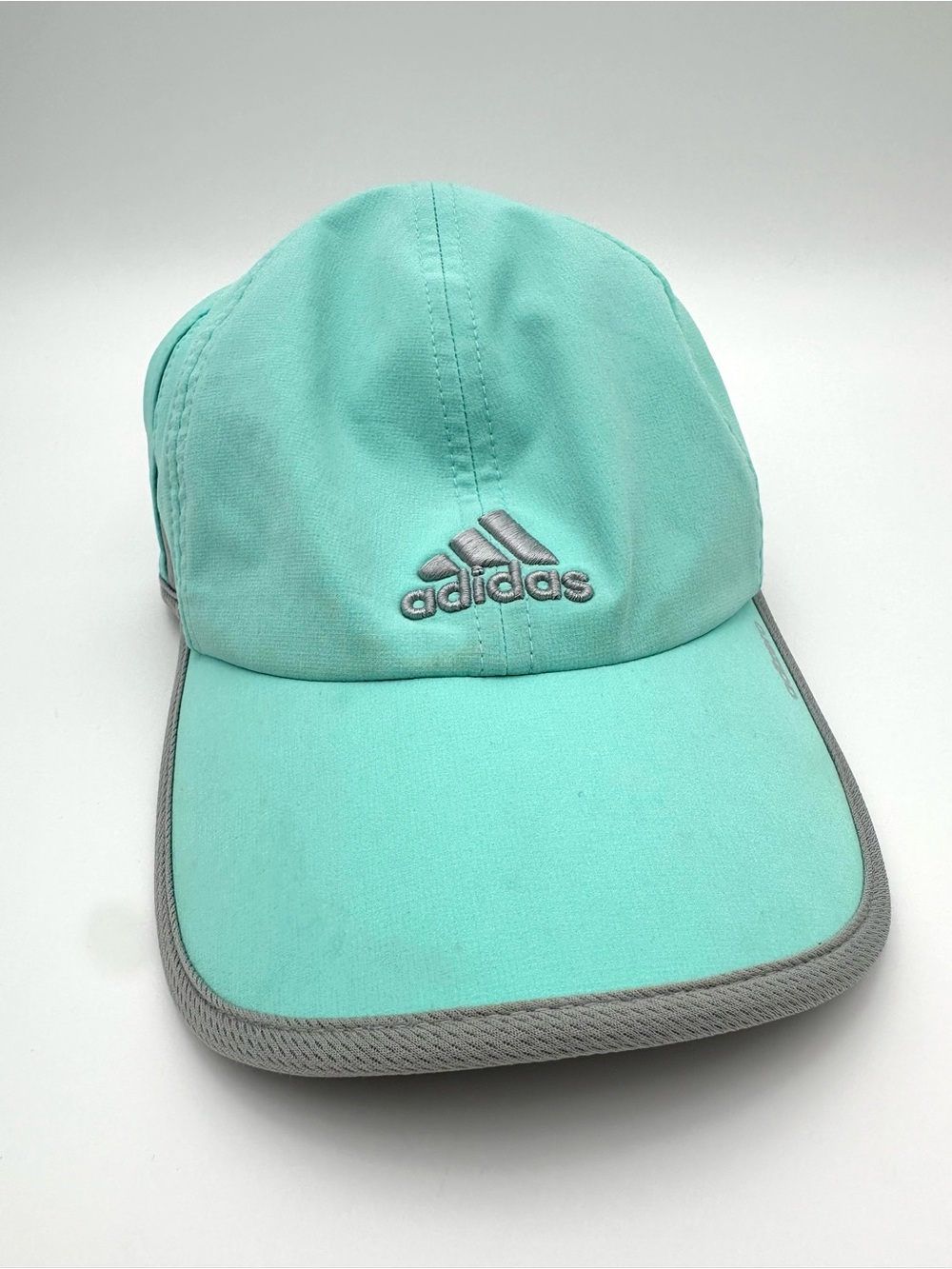 adidas Mint Aqua Performance Cap with Gray Accents